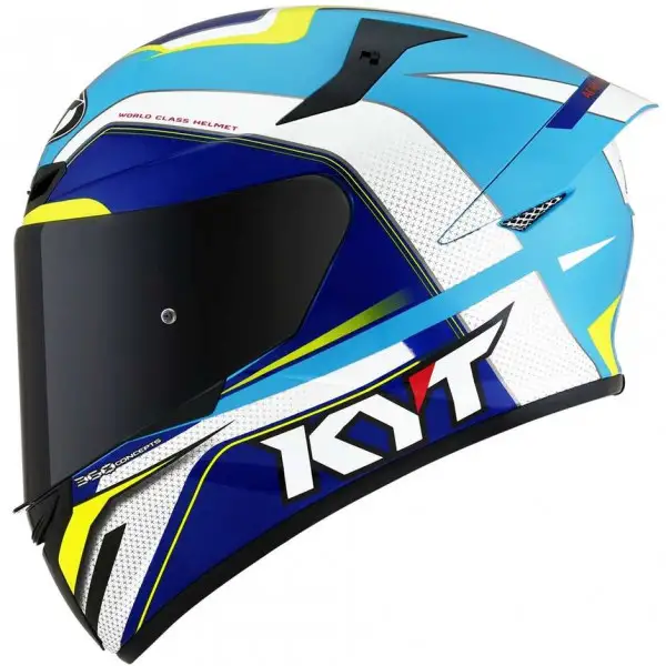 Casco integrale KYT TT-REVO TT-REVO GRAND PRIX E06 Bianco Celeste