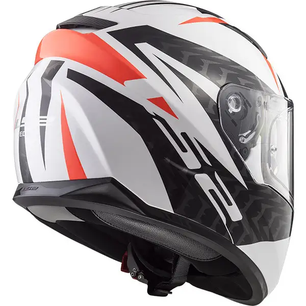 Casco integrale LS2 FF320 STREAM EVO COMMANDER in fibra Bianco Nero Rosso