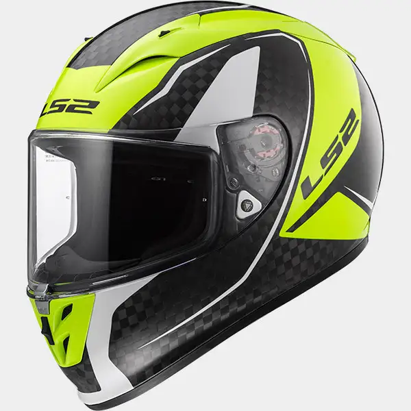 Casco integrale LS2 FF323 Arrow C EVO Fury Carbon in carbonio Hi-Vision Giallo