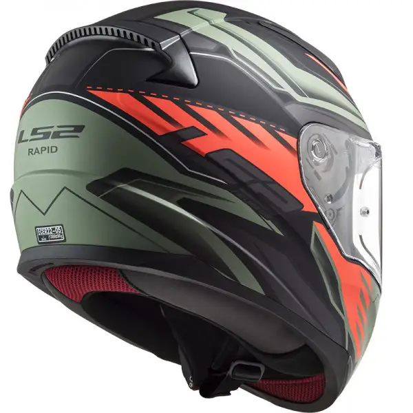 Casco integrale LS2 FF353 RAPID GALE Nero Rosso Verde