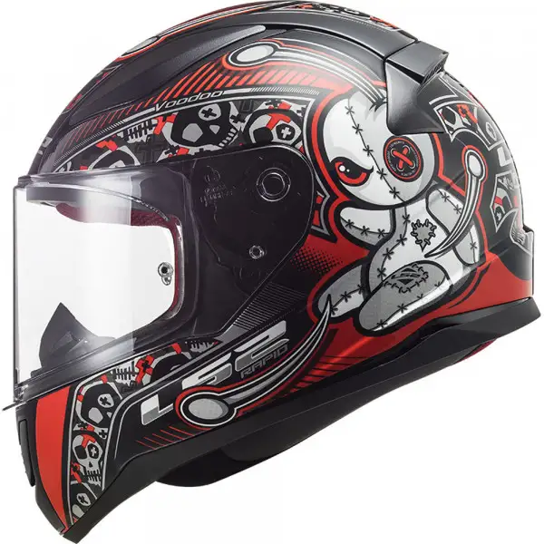 Casco integrale LS2 FF353 RAPID MINI VOODOO Nero Rosso