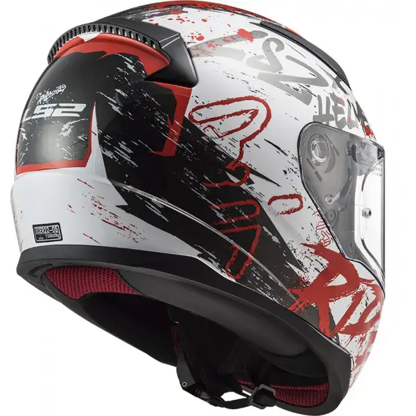 Casco integrale LS2 FF353 RAPID NAUGHTY Bianco Rosso