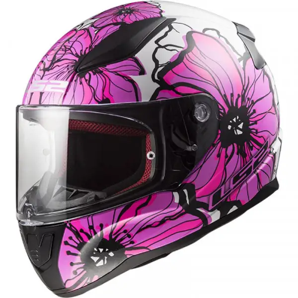 Casco integrale LS2 FF353 Rapide 2 Poppies rosa