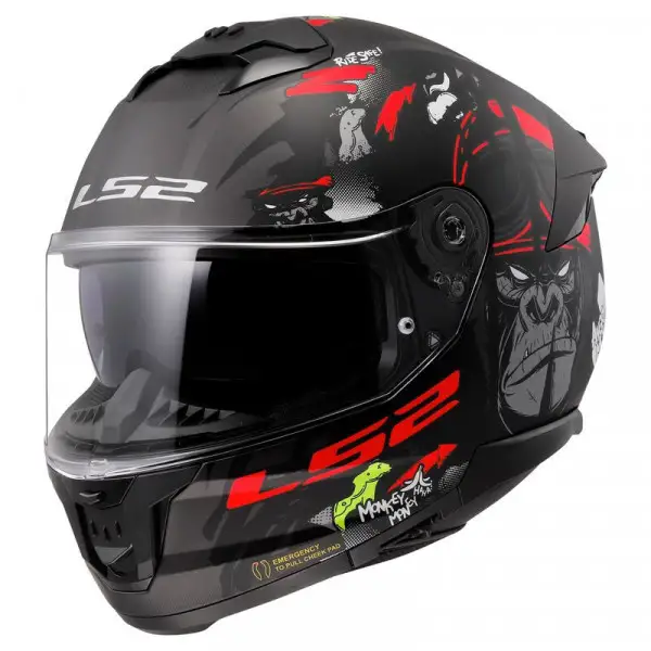 Casco integrale LS2 FF808 Stream II Angry Monkey opaco