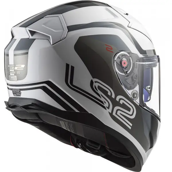 Casco integrale LS2 FF811 VECTOR II METRIC in fibra Bianco Titianio Argento