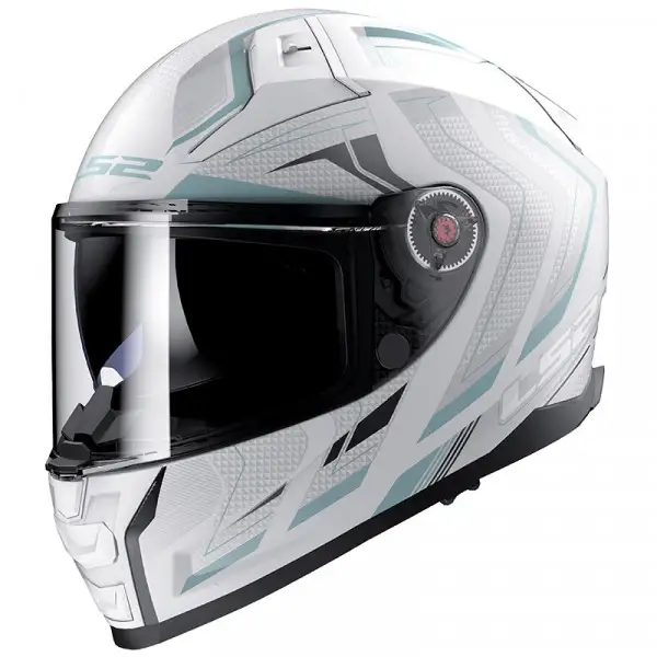 casco integrale LS2 Vector 2 Alizer in fibra bianco