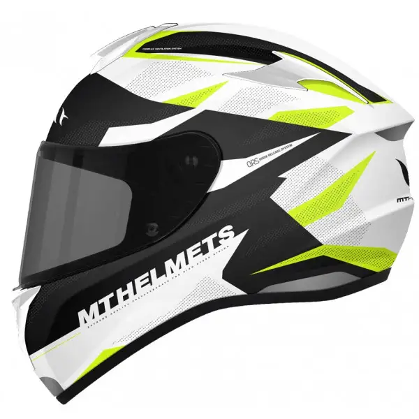 Casco integrale MT Helmets Targo Enjoy D3 Bianco Giallo Lucido