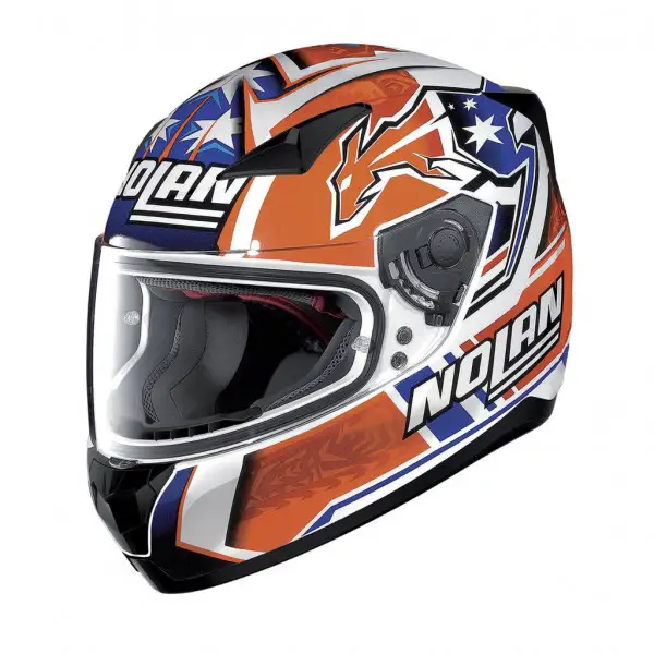 Casco integrale Nolan N60-5 GEMINI REPLICA STONER Rosso Bianco Blu