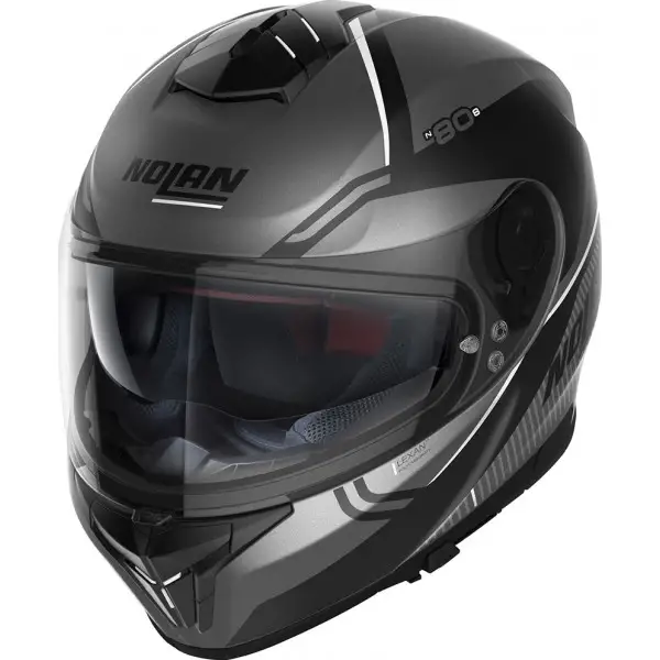 Casco integrale Nolan N80-8 ASTUTE N-COM Grigio Opaco
