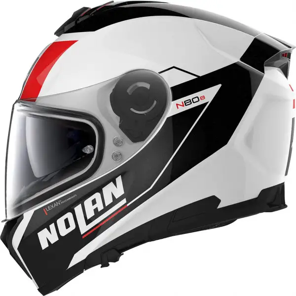 Casco integrale Nolan N80-8 MANDRAKE N-COM Bianco Metal Rosso