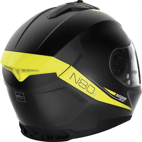 Casco integrale Nolan N80-8 STAPLE N-COM Nero Opaco Giallo