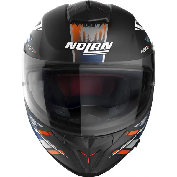 Casco integrale Nolan N80-8 THUNDERBOLT N-COM Nero Opaco Blu