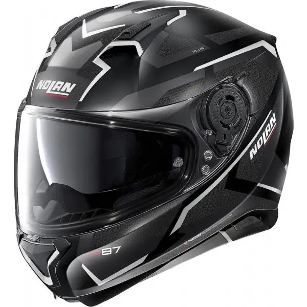 Casco integrale Nolan N87 PLUS OVERLAND N-COM Nero Opaco Bianco