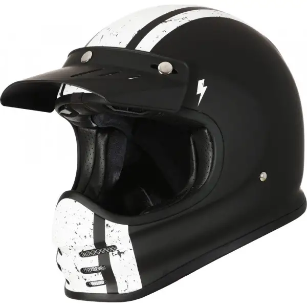 Casco integrale ORIGINE VIRGO SPEED in fibra Bianco Nero Opaco
