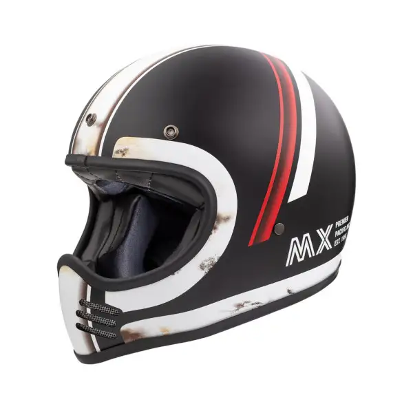 Casco integrale Premier MX DO92 OS BM Nero Rosso Bianco