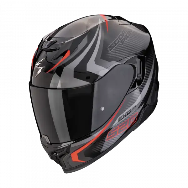Casco integrale Scorpion EXO 520 EVO AIR TERRA Nero Argento Rosso