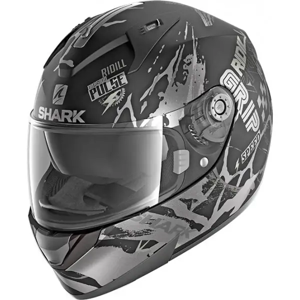 Casco integrale Shark Ridill 1.2 Drift-R Nero Opaco Antricite Argento