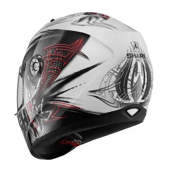 Casco integrale Shark Ridill Finks bianco nero rosso