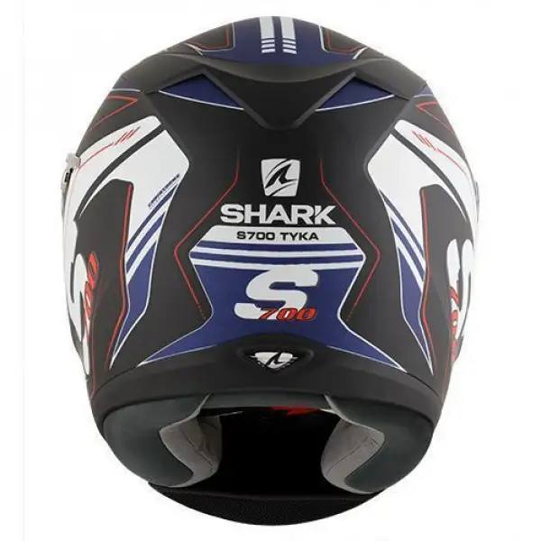 Casco integrale Shark S700-S Tika Mat nero blu bianco opaco