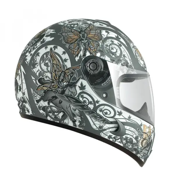 Casco integrale Shark S800 Fantasy Mat Grigio Bianco