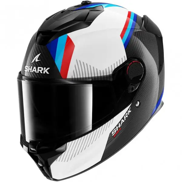 Casco integrale Shark SPARTAN GT PRO DOKHTA CARBON in fibra Carbon Bianco Blu