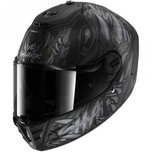 Casco integrale Shark SPARTAN RS SHAYTAN in fibra Opaco Nero Antracite Antracite
