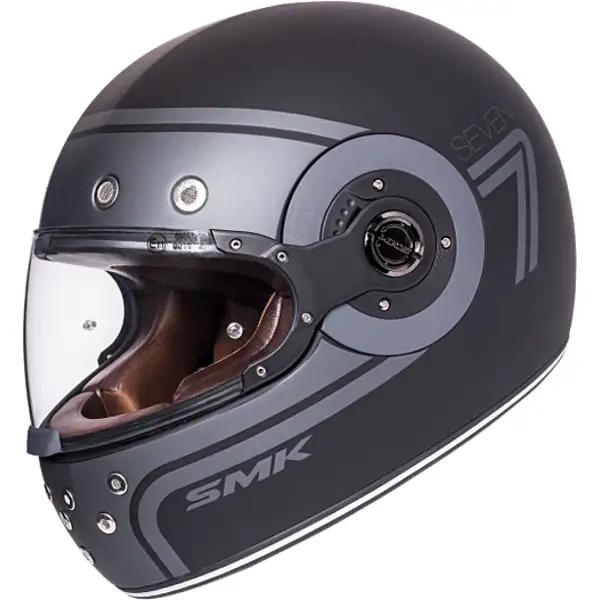 Casco integrale SMK Eldorado SEVEN Nero Opaco Grigio