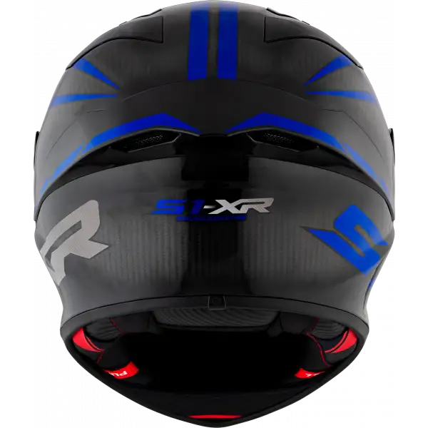 Casco integrale Suomy S1-XR GP CARBON HYPERSONIC BLUE E06-FIM in fibra Nero Blu