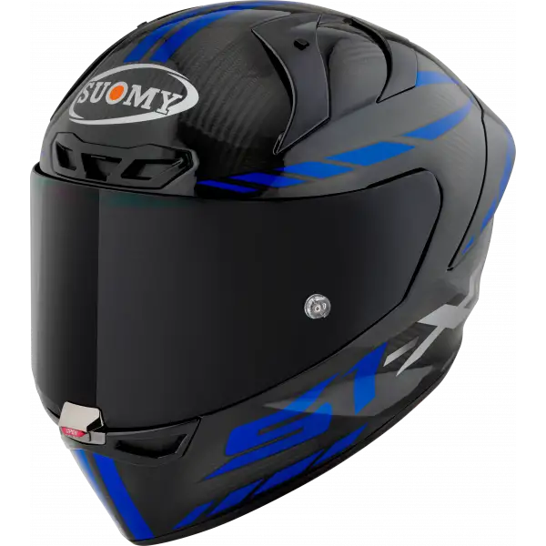 Casco integrale Suomy S1-XR GP CARBON HYPERSONIC BLUE E06-FIM in fibra Nero Blu