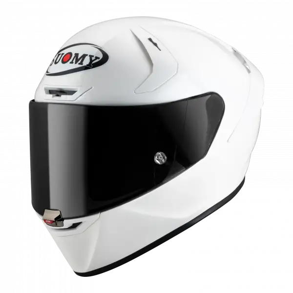 Casco integrale Suomy SR-GP EVO PLAIN E06 in fibra Bianco perla