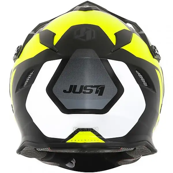 Casco integrale touring Just1 J34 Pro Tour Giallo fluo Nero opaco