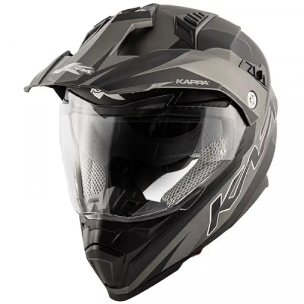 Casco integrale touring Kabba KV30 Enduro Flash Titanio Opaco Nero