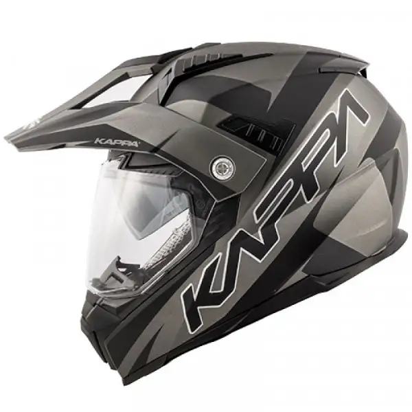 Casco integrale touring Kabba KV30 Enduro Flash Titanio Opaco Nero