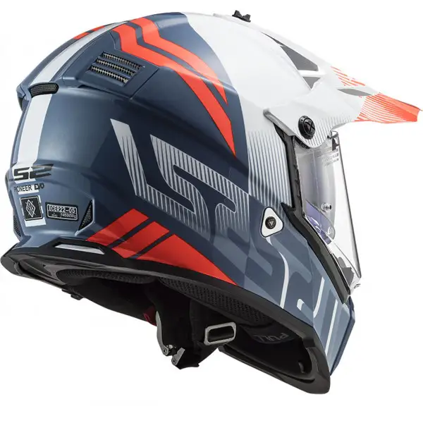 Casco integrale touring LS2 MX436 PIONEER EVO EVOLVE Bianco Blu