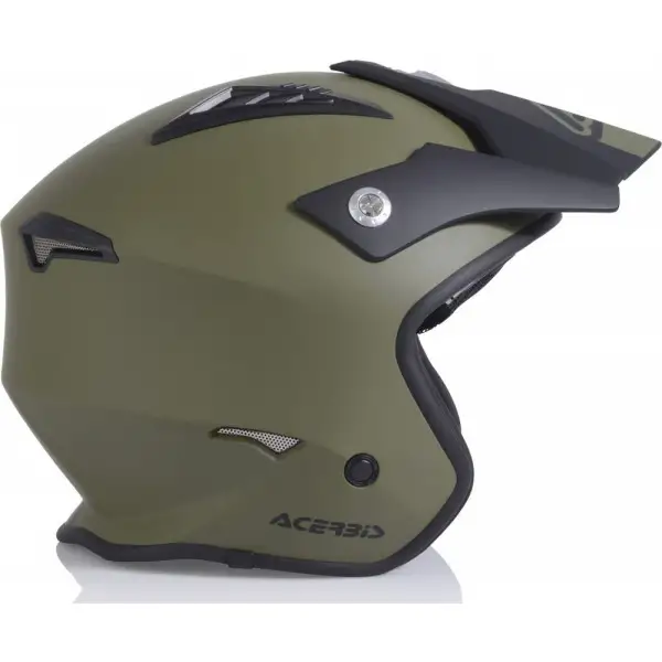 Casco jet Acerbis ARIA army Verde