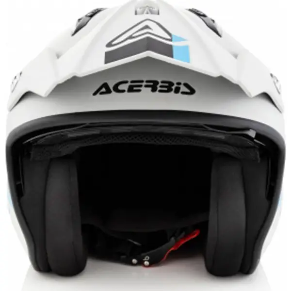 Casco jet Acerbis ARIA Bianco Nero Azzurro