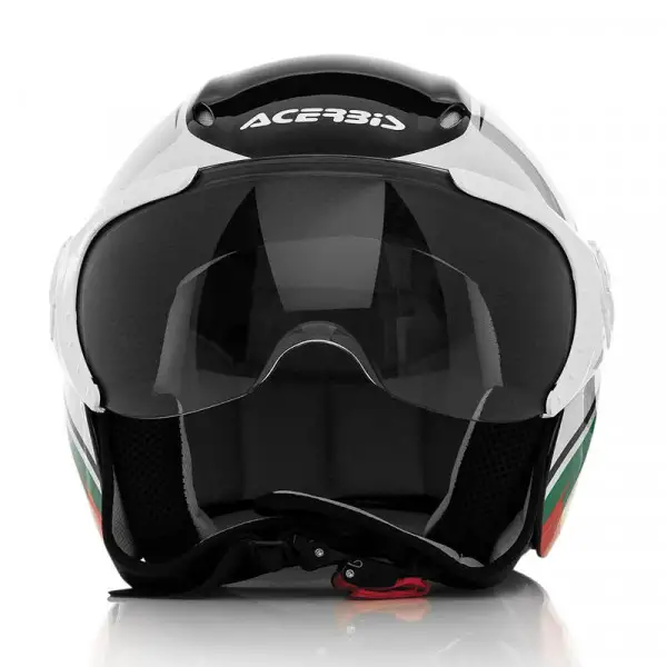 Casco jet Acerbis X-jet On Bike Helmet Verde Bianco Nero