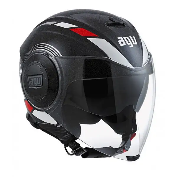 Casco jet Agv Fluid Multi Eqalizer nero grigio