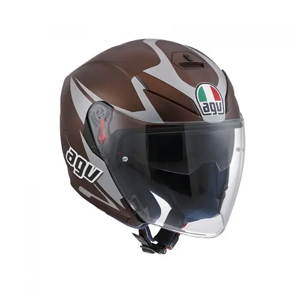 Casco jet Agv K-5 Jet Multi Threesixty bronzo grigio