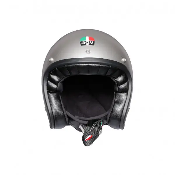 Casco jet AGV Legends X70 E2205 SOLID in fibra Grigio chiaro opaco