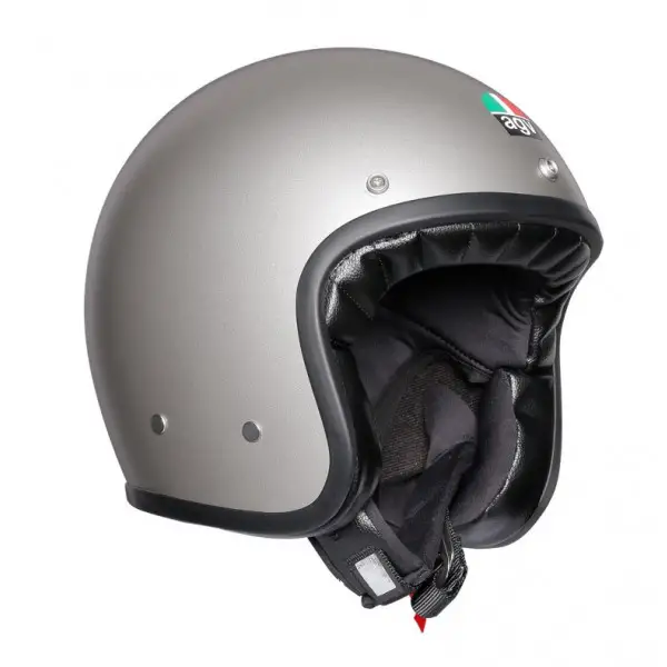 Casco jet AGV Legends X70 E2205 SOLID in fibra Grigio chiaro opaco