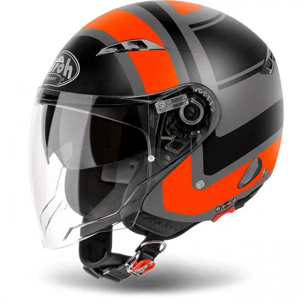 Casco Jet Airoh City One Wrap arancione opaco