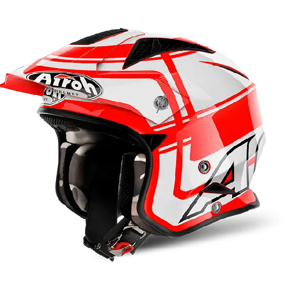 Casco jet Airoh Trr S Wintage rosso lucido