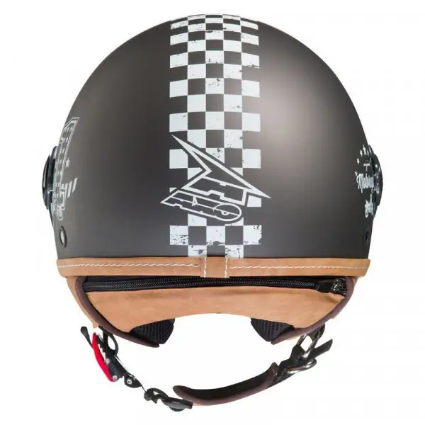 Casco jet Axo Subway Top Grigio scuro opaco