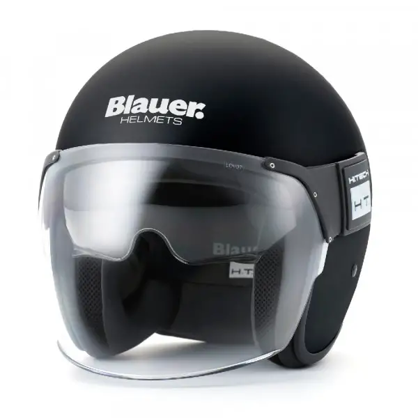 Casco jet Baluer POD nero opaco