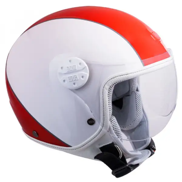 Casco jet bambino  CGM 2052L Orlando Rosso Bianco