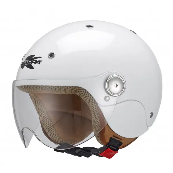 Casco jet bambino Kappa J03 Bubble bianco lucido