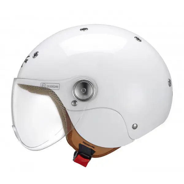 Casco jet bambino Kappa J03 Bubble bianco lucido