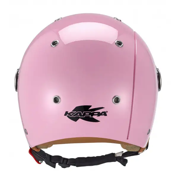 Casco jet bambino Kappa J03 Bubble rosa lucido