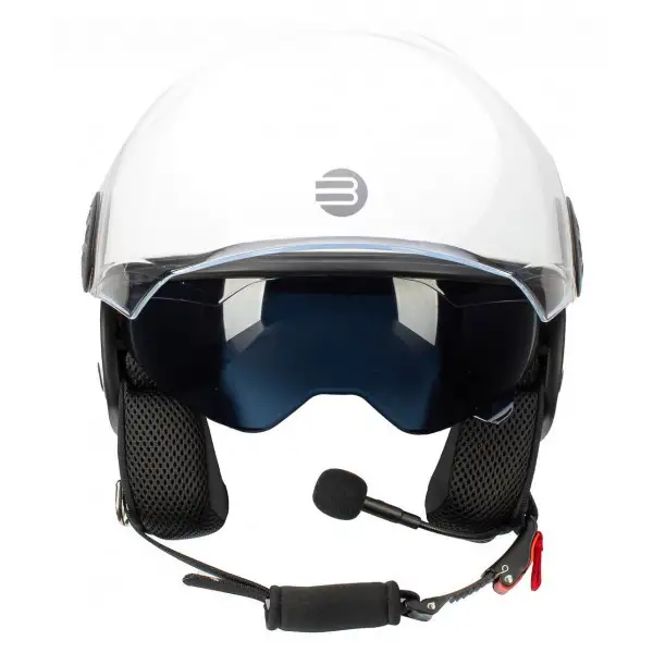 Casco jet Befast Rapid Connect III Bianco con interfono integrato